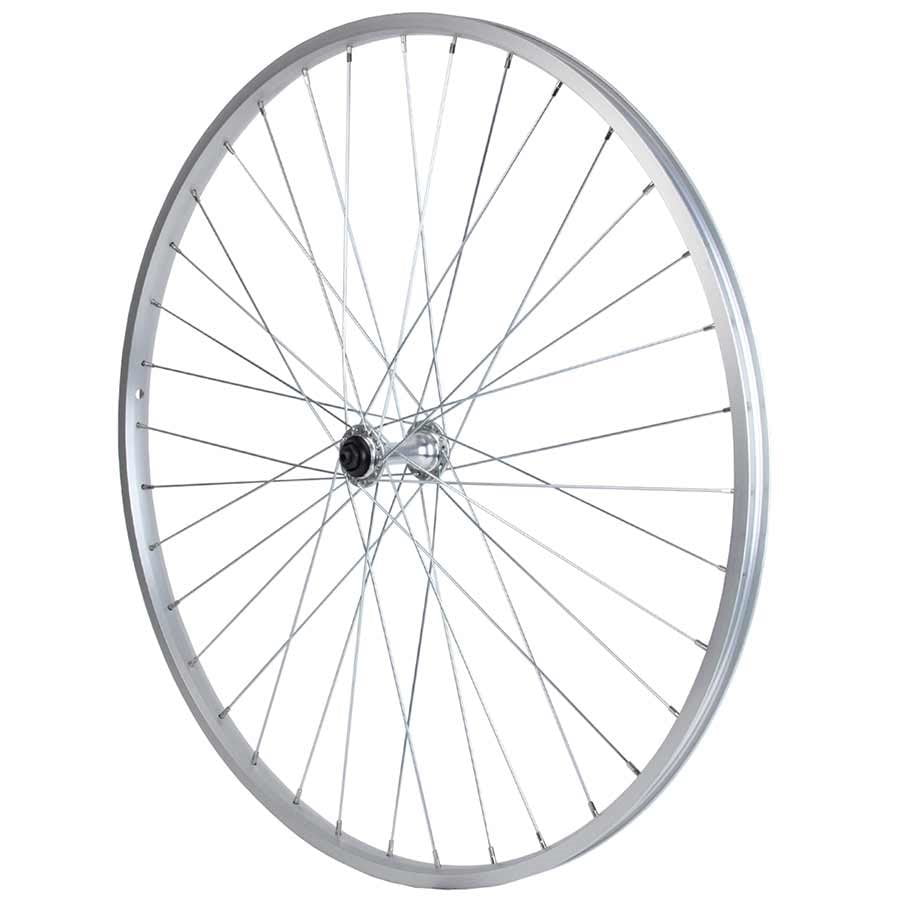 Sta Tru Front Wheel 27x1 1//4 Silver 36 Spokes Alloy Rim 100mm Quick Release