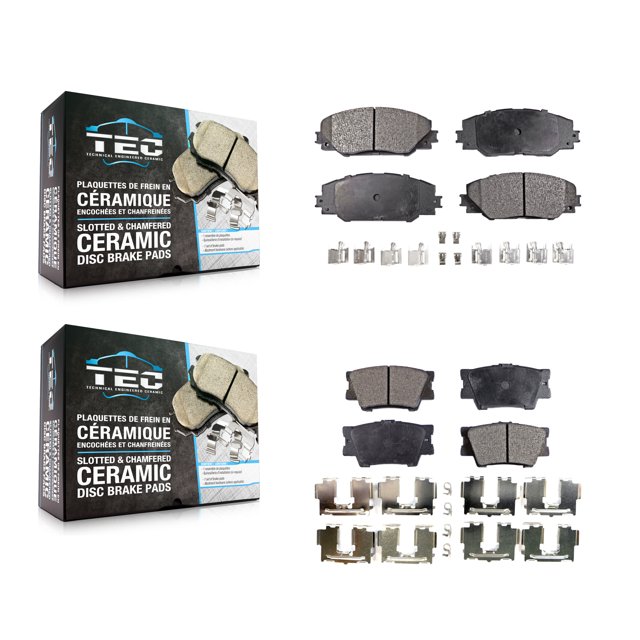 TEC Front Rear Ceramic Brake Pads Kit for Car Toyota RAV4 Matrix Pontiac Vibe KTC-100108