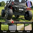 thumbnail image 5 of TOKTOO 24 Volt Ride on Toy for Big Kids, 24V Ride Ons with 4 Power EVA Wheels, 24V 2 Seater Battery Powered Ride on UTV Car, 4WD, 800W, 5.1 Mph, Kid Electric Car with Remote Control, Aged 3-8Y, Black, 5 of 8