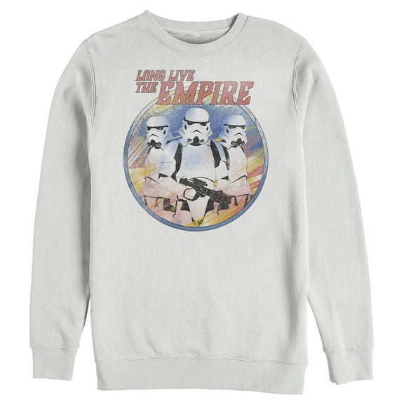 Men's Star Wars: The Mandalorian Stormtroopers Long Live The Empire  Sweatshirt White Large