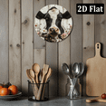 thumbnail image 5 of 2D Flat, Charming Holstein Cow Aluminum Wall Art, 8x8 Inch - Rustic Farmhouse Decor with Colorful Floral Accents, Ideal for Living Room or Patio, Perfect Holiday Gift, Cow Decor, Perfect, 5 of 6
