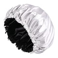 thumbnail image 4 of Gorro para dormir Sunnimix Envoltura para la Cabeza Ajustable de satén plateado, 4 of 7