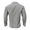 thumbnail image 3 of Business Casual Shirts for Men with Extra Buttons Long Sleeve Office Travel Button Down Collared Blouse Tops (S, Gray), 3 of 8