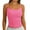 *Hot Pink, variant on ClodeEU Women's Ribbed Knit Strappy Tank with Built-in Soft Cup, Slim Fit Summer Casual Solid Color Cami Gray,Womens Plus XL