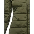 thumbnail image 6 of Ma Croix Womens Winter Lightweight Poly Down Puffer Hooded Parka Coat, 6 of 9