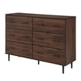 thumbnail image 3 of Commode moderne à 6 tiroirs en bois - Noyer foncé, 3 of 5