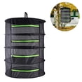 thumbnail image 1 of 4/6 Layer Mesh Plant Drying Net, Hanging Foldable Net, Black Herbal Drying Net with Zipper, Herbal Dryer,Black, 1 of 9