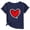 Navy, variant on WREESH T Shirt Women Graphic Valentine's Day Heart Printed Short Sleeve Tops for Her 2025 Spring Summer Gifts Black