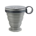 thumbnail image 1 of Taza de silicona plegable con tapa de 220 ml, apta para lavavajillas, a prueba de fugas, portátil, para café, té, camping, senderismo y oficina., 1 of 8