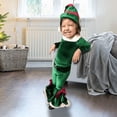 thumbnail image 3 of Conjunto de ropa de elfo, pantalones de campana navideños, traje de fiesta de carnaval (100 cm), verde, 3 of 7