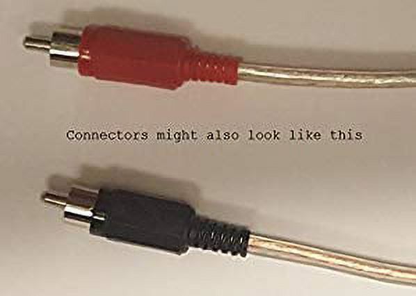 IEC L74224-01 18 AWG Speaker wire pair with RCA Males (Black & Red) 1' - image 2 of 4