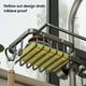 thumbnail image 2 of Estante para grifos • Organizador de fregadero de aleación de aluminio para cocina y baño • Portaesponjas y jabón • Cesta de drenaje antióxido (1 pack), 2 of 5