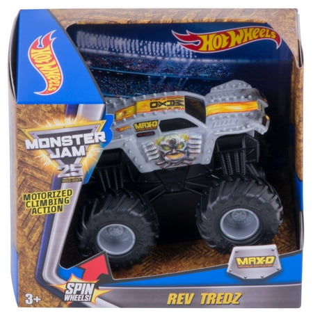 Hot Wheels Monster Jam Rev Tredz Max-D Vehicle, Silver