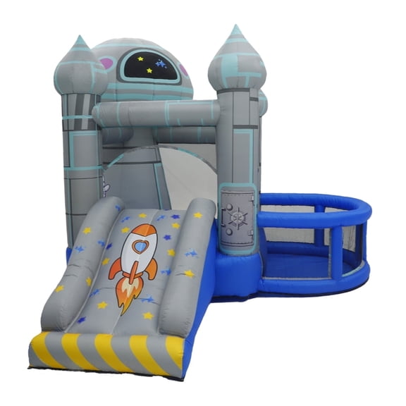 Inflatable Bounce House With Slide For Kids Blow Up Indoor Outdoor Bouncy Castle Jumper With Air Blower