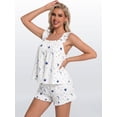 thumbnail image 5 of DAKIMOE Womens Pajamas Set 2 Piece Ruffle Pj Soft Tank Top and Shorts Sleepwear Lounge Sets for Women Set Sleeveless Bridal Pajama Sets for Christmas, S-2XL, 5 of 9