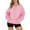 Pink, variant on AXXD Basic Tunic Trendy Tops for Women 2024 Summer 2024 Long Sleeves Casual Shirts Color Round Neck Pokets Sweatshirt Pullover Loose Tunic Tops