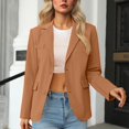thumbnail image 4 of ZQUUVOU Blazers for Women Business Casual Long Sleeved Double Pocket Suits Jackets Lightweight Slim Fit Work Office Jacket with Pockets Orange, 4 of 7