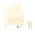 thumbnail image 4 of Réplica de piano en miniatura de madera con banco y estuche, modelo de instrumento musical, adornos, color blanco, 4 of 12