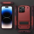 thumbnail image 7 of ELEHOLD for iPhone 12 Pro Max, Rugged Shockproof Hard PC Case,With Built-in Foldable Invisible Kickstand Heavy Duty Case Cover, red, 7 of 7