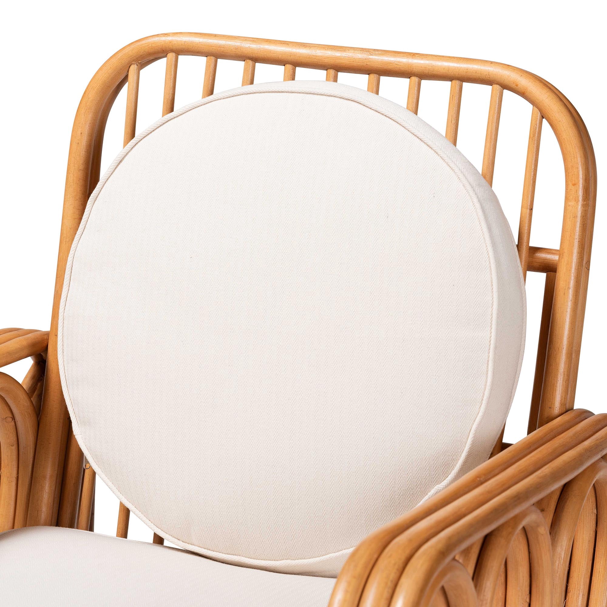 bali & pari Tiramisu Boho Arm Chair, Light Honey