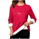 thumbnail image 2 of Heisall Womens Base Layer Shirts Autumn Winter Floral Print Round Neck Long Sleeve Thickened Fleece Teddy Shearling Warm Fitted Thermal Tops for Daily Cold Weather Wear, 2 of 3