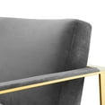thumbnail image 3 of Modway Seg Performance Velvet Accent Chair, Gray, 3 of 4