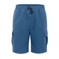 thumbnail image 3 of Mens Athletic Shorts Cargo Shorts with Elastic Waist Casual Summer Shorts Multiple Pockets, 3 of 9