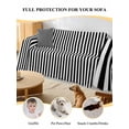 thumbnail image 4 of Black White Stripe Couch Cover for Dogs, Modern Minimalist Geometric Striped Washable Sofa Covers Slipcover for Pets Dogs Futon Cover, Couch Recliner Covers, Oversized Chair Slipcover 71"x91", 4 of 9