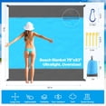 thumbnail image 2 of EASYFUN Manta de playa a prueba de arena de gran tamaño, 79 × 83 pulgadas, estera de playa extra grande, estera de picnic portátil para viajes, camping, senderismo, estera ligera para la playa, resist, 2 of 5