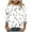 White, variant on Women's 3/4 Sleeve Summer Tops Casual Round Neck Tshirts Vintage Floral Print Blouse Three Quarter Length Sleeve Tops Plus Size Clothes for Women