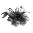 thumbnail image 4 of Pinza para el cabello Zulema Flor elegante Malla Plumas Negro, 4 of 7