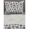 thumbnail image 3 of Snowflake Comforter & Sham Bedding Set, Monochrome Snowflakes Christmas Themed Composition Winter Season Illustration, 3 pcs Duvet Set Microfiber Filling Quilt, 5 Sizes, Black White, by Ambesonne, 3 of 4