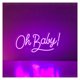 thumbnail image 1 of Letrero De Neón "Oh Baby" Para Decoración Baby Shower, Fiesta, Sala Juegos, Dormitorio, Bar, Estar, Cumpleaños, Pared 45cm, 1 of 3