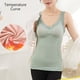 thumbnail image 5 of Sonducket Invierno otoño mujer encaje cuello en V ropa interior cálida Chinlon Lencería diseño Simple capa Base chaleco Bottoming Tops ropa Camisetas sin mangas Azul 65-87.5 kg Sonducket AP013549-10, 5 of 6