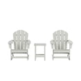 thumbnail image 4 of Polytrends  Laguna 3-Piece Poly Adirondack Rocking Chairs and Side Table Set Sand, 4 of 5