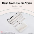 thumbnail image 6 of KOKOSIRI Hand Towel Holder Free-Standing Towel Racks with Marble Base for Bathroom Kitchen Vanity, Brushed Stainless Steel 15.7'' Height THS0001-SM-BR, 6 of 7