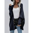thumbnail image 4 of DOKOTOO Women's Knit Cardigan - Loose Batwing Sleeve Open Front Casual Sweater for Daily Wear, 4 of 4