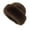 Coffee, variant on HUANLEDASH Women Winter Hat Faux Fur Thick Warm Heat Retention Dome Solid Color Fisherman Hat Outdoor Skiing Cycling Headwear