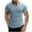 Light Blue, variant on Mens Muscle Slim T Shirts Summer V Neck Gym Shirt Casual Cotton Workout Athletic Longline Tees