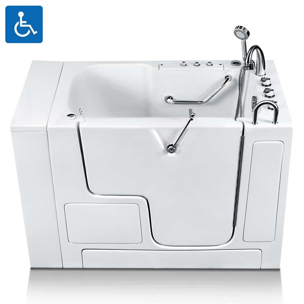 Wheelchair Accessible Walkin Bathtub 32 in. x 52 in. Luxury Whirlpool