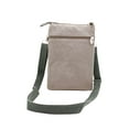 thumbnail image 4 of LAVA Small Crossbody Phone Purse for Women Men Waterproof Canvas Shoulder Bag Passport Wallet for Travel(Gray), 4 of 8