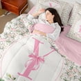 thumbnail image 4 of Castle Fairy Monogrammed Letter Y 7-Piece Twin Bedding Sets for Teens Boys Girls,Kawaii Bow Bedding Comforter Set,Chic Flower Rose Breathable Sheet Sets,Super Cozy Room Decor, 4 of 8