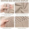 thumbnail image 5 of Gocvo Crochet Bag for Women, Summer Crochet Handbags Boho Bag (Khaki), 5 of 6