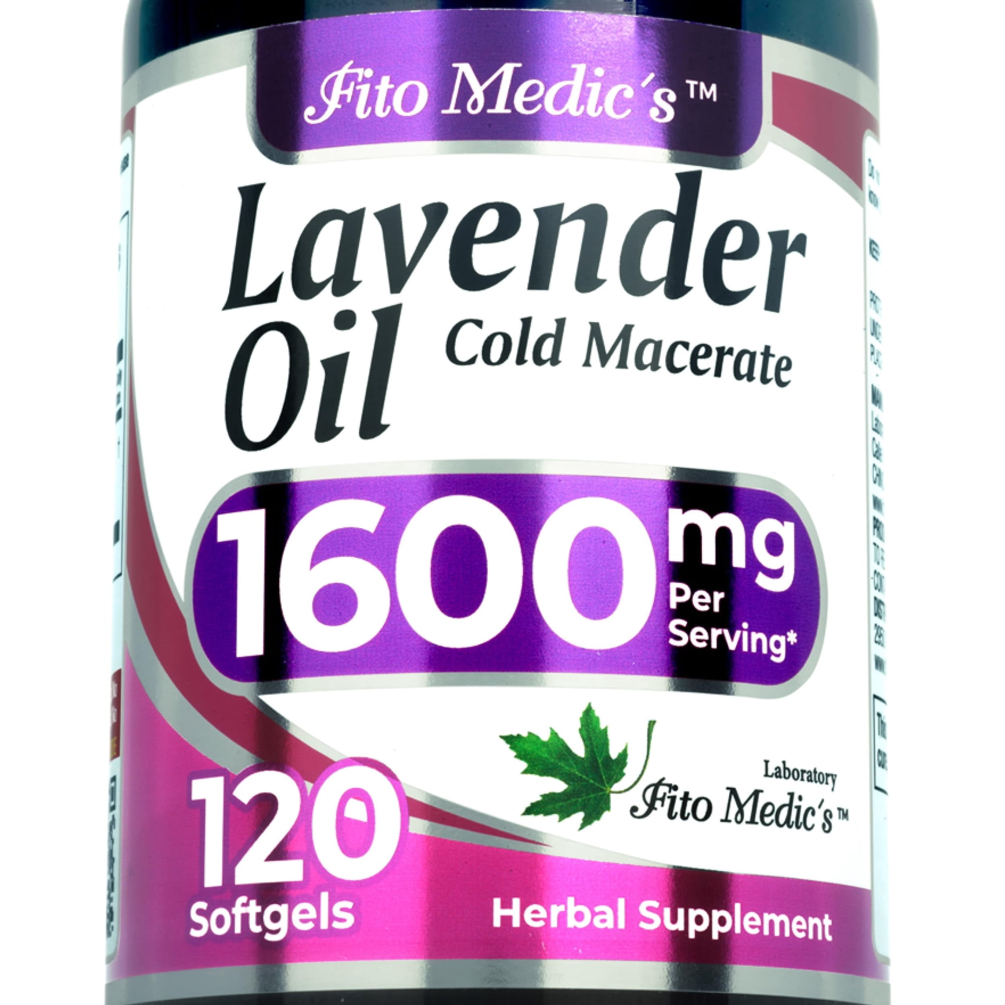 FITO MEDIC'S Lab | Lavender Pills |120 Soft gels | 1600 mg | Better Absorption | Lavender Extract | Lavanda Oil