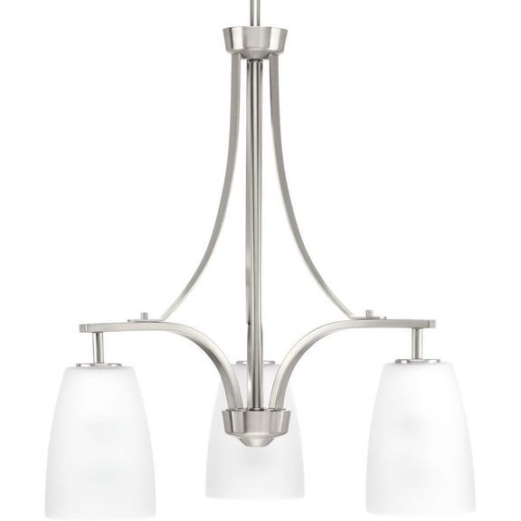 P400042-009-Progress Lighting-Leap - Chandeliers Light - 3 Light in Modern style - 21 Inches wide by 27.63 Inches high-Brushed Nickel Finish