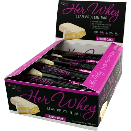 NLA for Her, Her Whey Lean Protein Bar, Lemon Cake, 20g Protein, 12 (Best Lean Protein For Women)