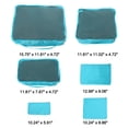 thumbnail image 2 of Unique Bargains 6 Pcs Zipper Design Packing Cube Set for Luggage Sky Blue, 2 of 5
