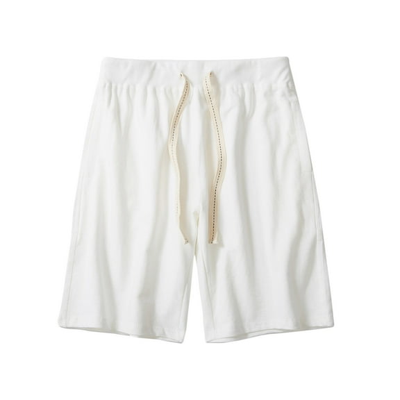 Men's Fashion 2024 Athletic Casual Cargo Shorts Classic Relaxed Fit Drawstring Elastic Waist Breathable Solid Color Cotton Side Pockets Short Pants Sport Shorts with Pockets