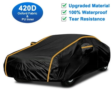 Car Cover Custom Fit for Chevrolet Chevy Camaro 1966-2023, 100% Waterproof 420D PU All Weather Outdoor Protection Black