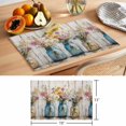 thumbnail image 6 of Spring Flowers Placemats Set of 1, Retro Oil Painting Style Floral Wood Texture Non-Slip Place Mats Washable Table Mats for Kitchen Dining Table Decorations Indoor/Outdoor, 6 of 9